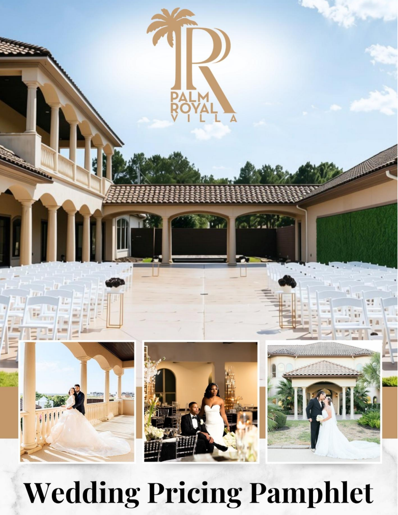 Palm Royal Villa Wedding Pricing Pamphlet